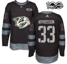 Miesten Nashville Predators Viktor Arvidsson 33 Pelipaita 1917-2017 100th Anniversary Patch Musta Authentic