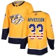 Miesten Nashville Predators Viktor Arvidsson 33 Pelipaita USA Flag Fashion Kulta Authentic