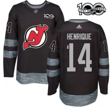 Miesten New Jersey Devils Adam Henrique 14 Pelipaita 1917-2017 100th Anniversary Patch Musta Authentic