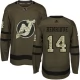 Miesten New Jersey Devils Adam Henrique 14 Pelipaita Camo Green Authentic