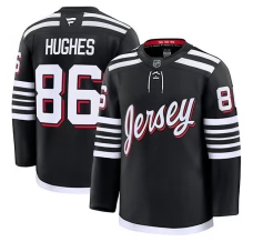 Miesten New Jersey Devils Jack Hughes 86 Pelipaita Musta Premium Vaihtoehtoinen