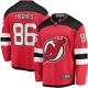 Miesten New Jersey Devils Jack Hughes 86 Pelipaita Punainen Breakaway Koti