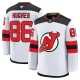 Miesten New Jersey Devils Jack Hughes 86 Pelipaita Valkoinen Premium Vieras
