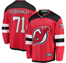Miesten New Jersey Devils Jonas Siegenthaler 71 Pelipaita Punainen Breakaway Koti