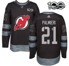 Miesten New Jersey Devils Kyle Palmieri 21 Pelipaita 1917-2017 100th Anniversary Patch Musta Authentic