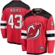 Miesten New Jersey Devils Luke Hughes 43 Pelipaita Punainen Breakaway Koti