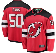 Miesten New Jersey Devils Nico Daws 50 Pelipaita Punainen Breakaway Koti