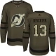 Miesten New Jersey Devils Nico Hischier 13 Pelipaita Camo Green Authentic