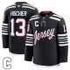Miesten New Jersey Devils Nico Hischier 13 Pelipaita Captain Patch Musta Premium Vaihtoehtoinen