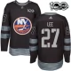 Miesten New York Islanders Anders Lee 27 Pelipaita 1917-2017 100th Anniversary Patch Musta Authentic