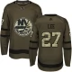 Miesten New York Islanders Anders Lee 27 Pelipaita Camo Green Authentic