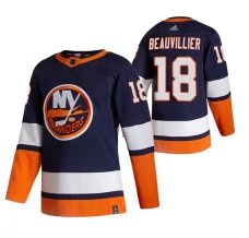 Miesten New York Islanders Anthony Beauvillier 18 Pelipaita 2020-21 Reverse Retro Sininen Authentic