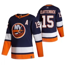 Miesten New York Islanders Cal Clutterbuck 15 Pelipaita 2020-21 Reverse Retro Sininen Authentic