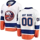 Miesten New York Islanders Custom Pelipaita Valkoinen Breakaway Vieras