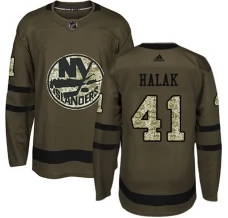 Miesten New York Islanders Jaroslav Halak 41 Pelipaita Camo Green Authentic