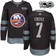 Miesten New York Islanders Jordan Eberle 7 Pelipaita 1917-2017 100th Anniversary Patch Musta Authentic
