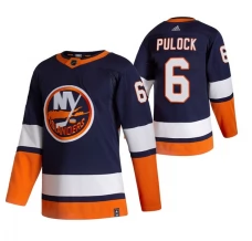 Miesten New York Islanders Ryan Pulock 6 Pelipaita 2020-21 Reverse Retro Sininen Authentic