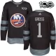 Miesten New York Islanders Thomas Greiss 1 Pelipaita 1917-2017 100th Anniversary Patch Musta Authentic