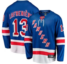 Miesten New York Rangers Alexis Lafrenière 13 Pelipaita Sininen Breakaway Koti