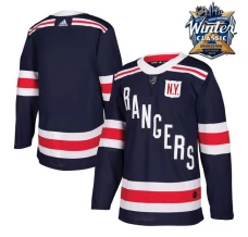 Miesten New York Rangers Blank Pelipaita 2018 Winter Classic Patch Navy Authentic