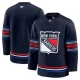 Miesten New York Rangers Blank Pelipaita Navy Premium Vaihtoehtoinen
