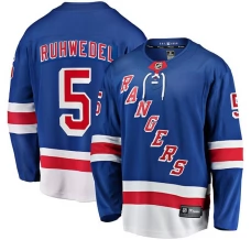 Miesten New York Rangers Chad Ruhwedel 5 Pelipaita Sininen Premier Breakaway Koti