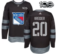 Miesten New York Rangers Chris Kreider 20 Pelipaita 1917-2017 100th Anniversary Patch Musta Authentic