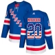 Miesten New York Rangers Chris Kreider 20 Pelipaita USA Flag Fashion Sininen Authentic