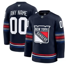 Miesten New York Rangers Custom Pelipaita Navy Premium Vaihtoehtoinen