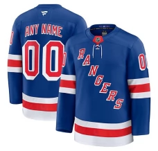 Miesten New York Rangers Custom Pelipaita Sininen Premium Koti