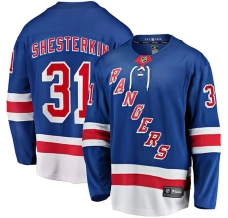 Miesten New York Rangers Igor Shesterkin 31 Pelipaita Sininen Breakaway Koti