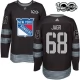 Miesten New York Rangers Jaromir Jagr 68 Pelipaita 1917-2017 100th Anniversary Patch Musta Authentic