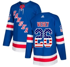 Miesten New York Rangers Jimmy Vesey 26 Pelipaita USA Flag Fashion Royal Sininen Authentic