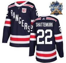 Miesten New York Rangers Kevin Shattenkirk 22 Pelipaita 2018 Winter Classic Patch Navy Authentic