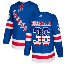 Miesten New York Rangers Mats Zuccarello 36 Pelipaita USA Flag Fashion Sininen Authentic