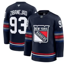 Miesten New York Rangers Mika Zibanejad 93 Pelipaita Navy Premium Vaihtoehtoinen