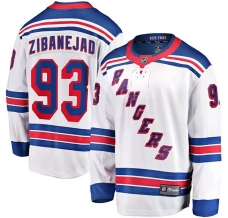 Miesten New York Rangers Mika Zibanejad 93 Pelipaita Valkoinen Premier Breakaway Vieras