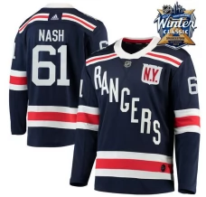 Miesten New York Rangers Rick Nash 61 Pelipaita 2018 Winter Classic Patch Navy Authentic