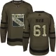 Miesten New York Rangers Rick Nash 61 Pelipaita Camo Green Authentic