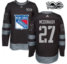 Miesten New York Rangers Ryan McDonagh 27 Pelipaita 1917-2017 100th Anniversary Patch Musta Authentic