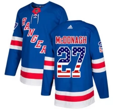 Miesten New York Rangers Ryan McDonagh 27 Pelipaita USA Flag Fashion Sininen Authentic