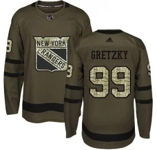 Miesten New York Rangers Wayne Gretzky 99 Pelipaita Camo Green Authentic