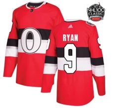 Miesten Ottawa Senators Bobby Ryan 9 Pelipaita 2017 100 Classic Patch Punainen Authentic