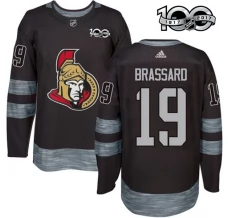Miesten Ottawa Senators Derick Brassard 19 Pelipaita 1917-2017 100th Anniversary Patch Musta Authentic