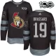 Miesten Ottawa Senators Derick Brassard 19 Pelipaita 1917-2017 100th Anniversary Patch Musta Authentic