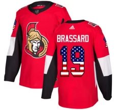 Miesten Ottawa Senators Derick Brassard 19 Pelipaita USA Flag Fashion Punainen Authentic