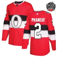 Miesten Ottawa Senators Dion Phaneuf 2 Pelipaita 2017 100 Classic Patch Punainen Authentic