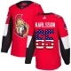 Miesten Ottawa Senators Erik Karlsson 65 Pelipaita USA Flag Fashion Punainen Authentic