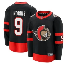 Miesten Ottawa Senators Josh Norris 9 Pelipaita Musta Breakaway Koti