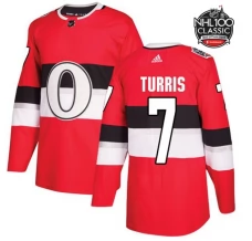 Miesten Ottawa Senators Kyle Turris 7 Pelipaita 2017 100 Classic Patch Punainen Authentic